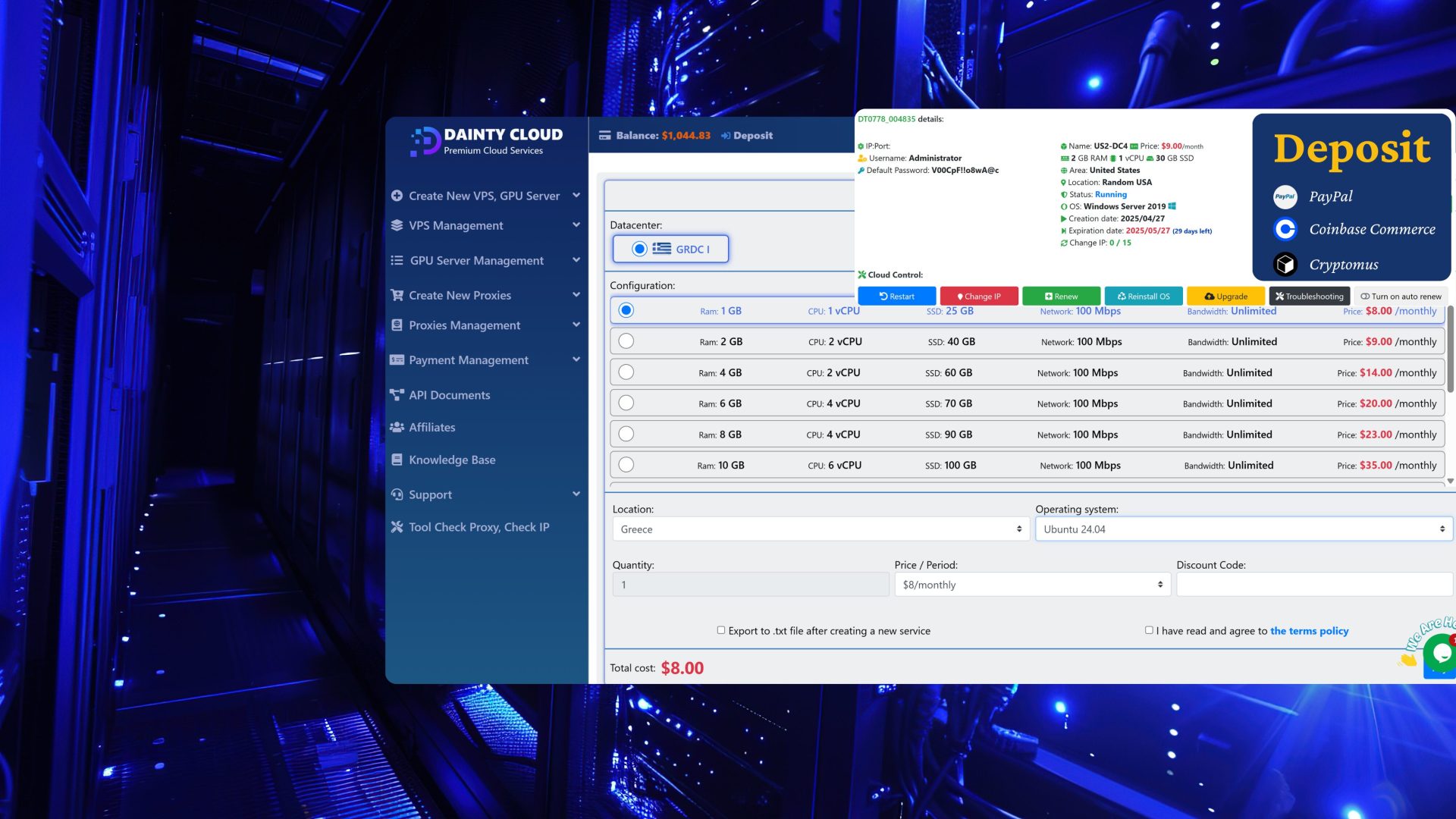 Cheap Greece Windows VPS