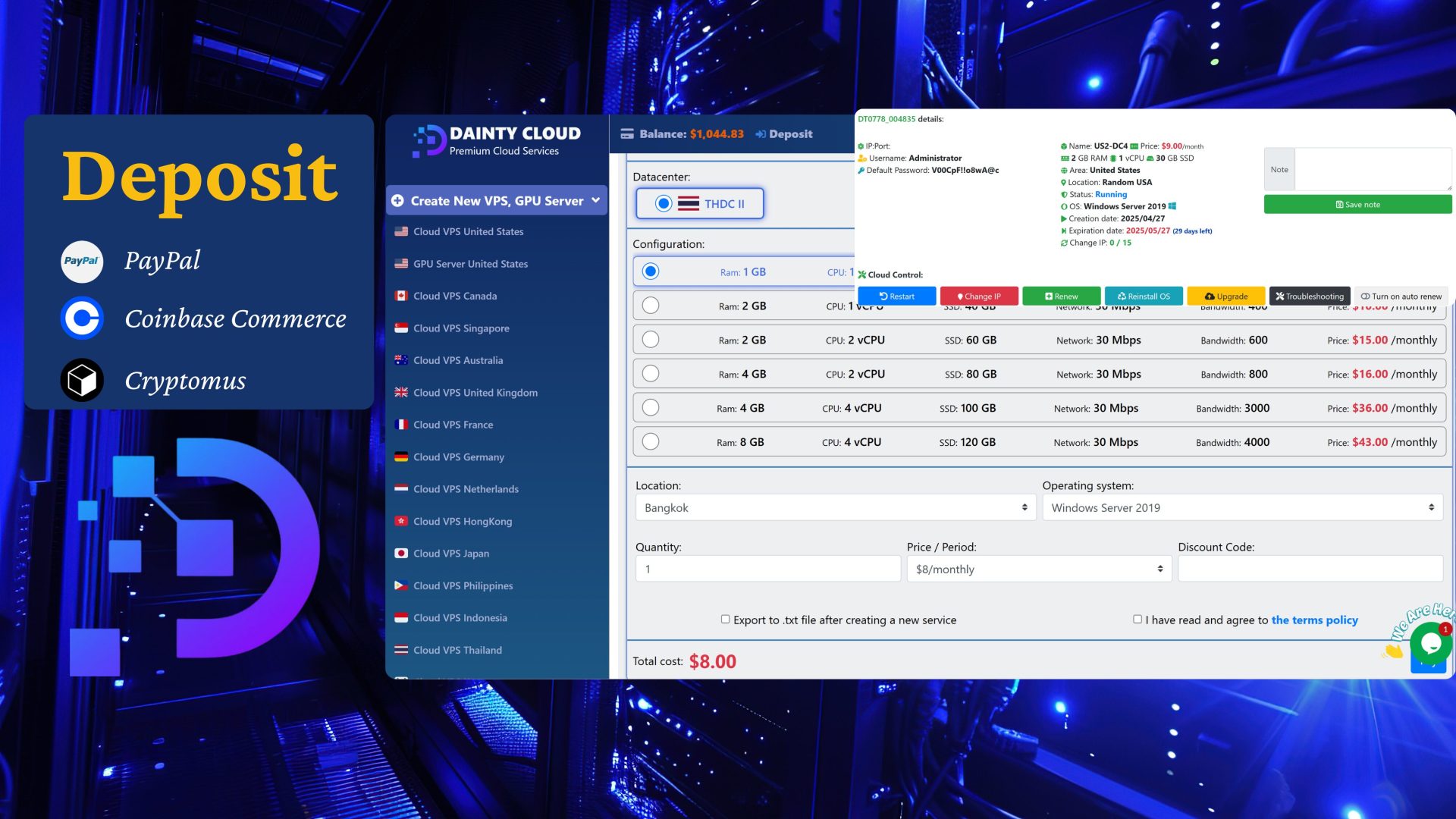 Cheap Thailand Windows VPS